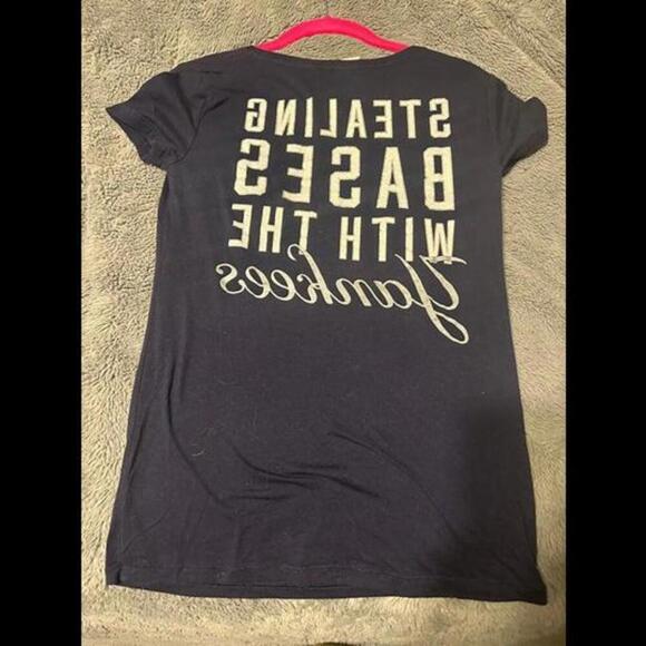 PINK Victoria's Secret Tops - Yankees "Stealing Bases" Graphic Tee by Pink
